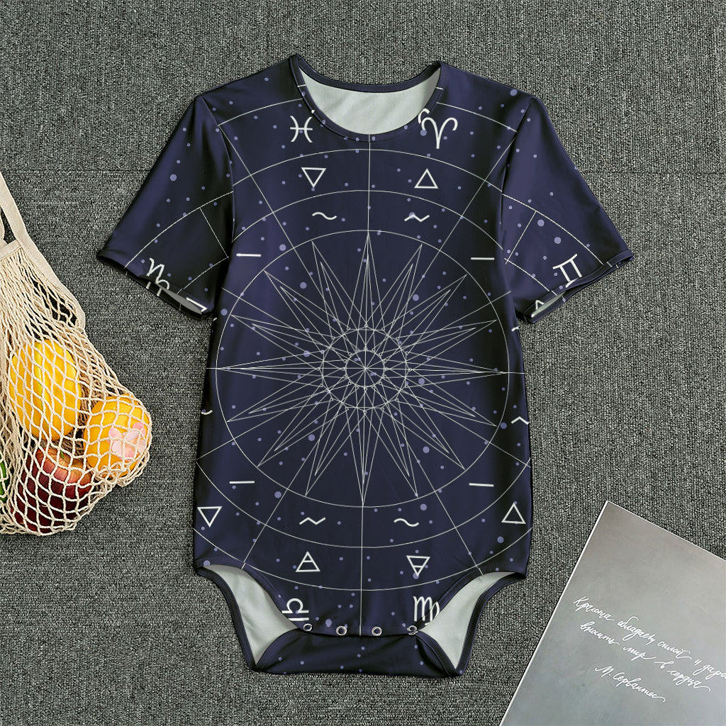 Zodiac Symbols Circle Print Men's Bodysuit