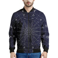 Zodiac Symbols Circle Print Men's Bomber Jacket