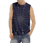 Zodiac Symbols Circle Print Men's Fitness Tank Top