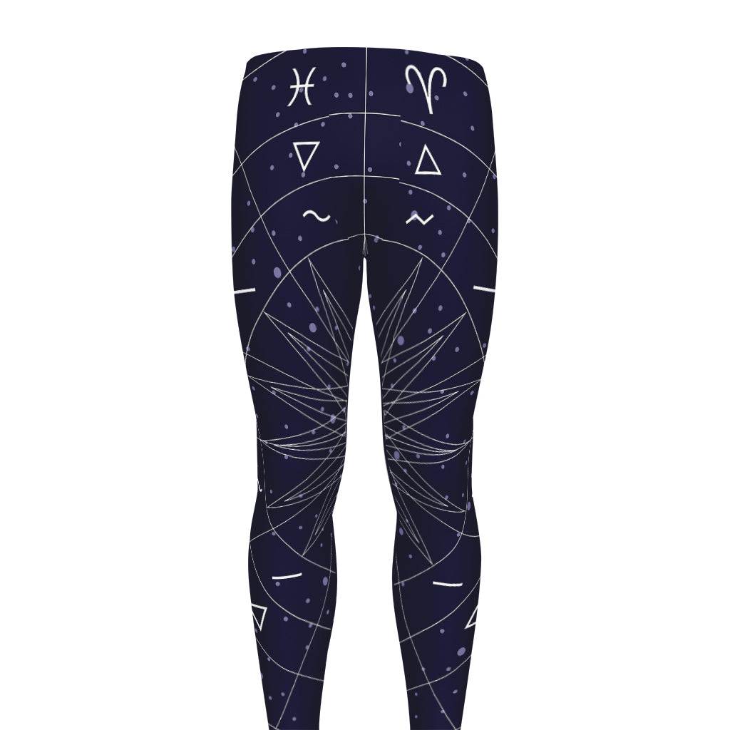 Zodiac Symbols Circle Print Men's leggings