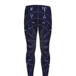 Zodiac Symbols Circle Print Men's leggings