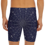Zodiac Symbols Circle Print Men's Long Boxer Briefs