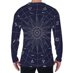 Zodiac Symbols Circle Print Men's Long Sleeve T-Shirt