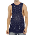 Zodiac Symbols Circle Print Men's Muscle Tank Top