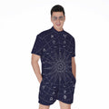 Zodiac Symbols Circle Print Men's Romper