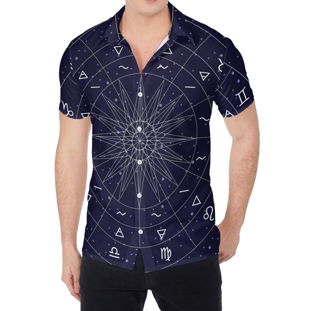 Zodiac Symbols Circle Print Men's Shirt