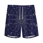 Zodiac Symbols Circle Print Men's Sports Shorts