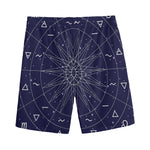 Zodiac Symbols Circle Print Men's Sports Shorts