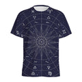 Zodiac Symbols Circle Print Men's Athletic T-Shirt