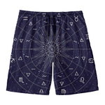 Zodiac Symbols Circle Print Men's Swim Trunks