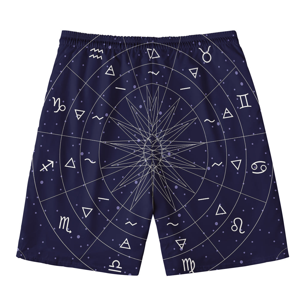 Zodiac Symbols Circle Print Men's Swim Trunks