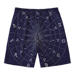 Zodiac Symbols Circle Print Men's Swim Trunks
