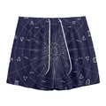 Zodiac Symbols Circle Print Mesh Shorts
