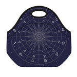 Zodiac Symbols Circle Print Neoprene Lunch Bag