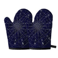 Zodiac Symbols Circle Print Oven Mitts