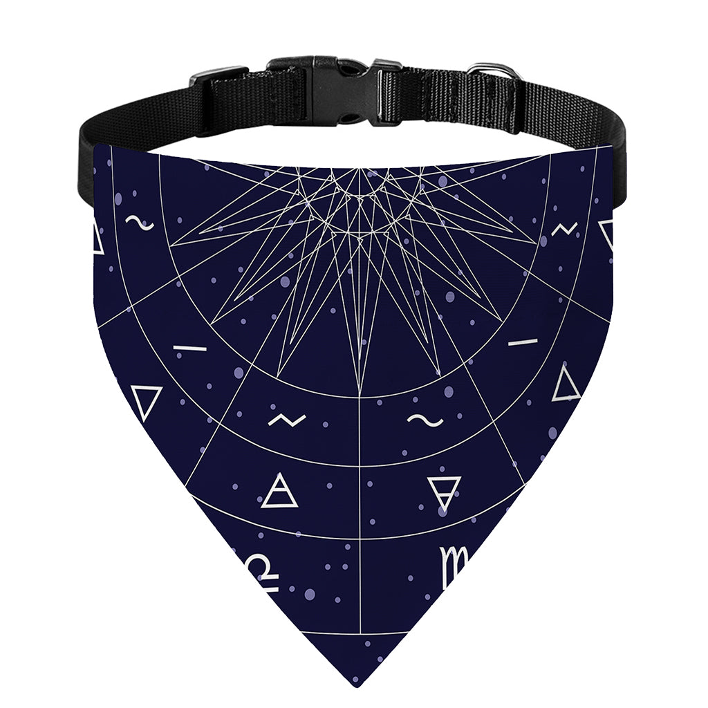 Zodiac Symbols Circle Print Over The Collar Dog Bandana