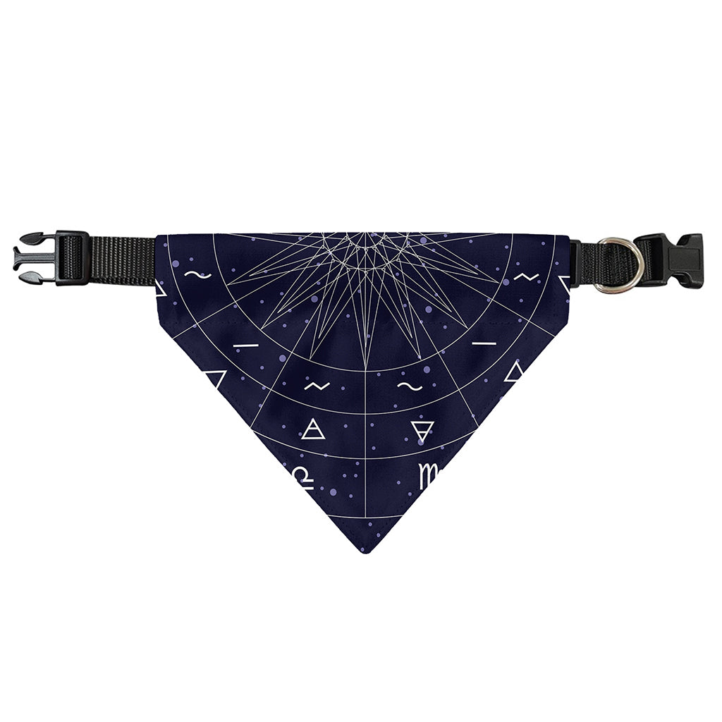 Zodiac Symbols Circle Print Over The Collar Dog Bandana