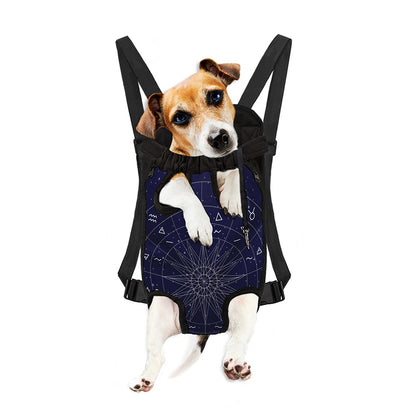 Zodiac Symbols Circle Print Pet Carrier Backpack