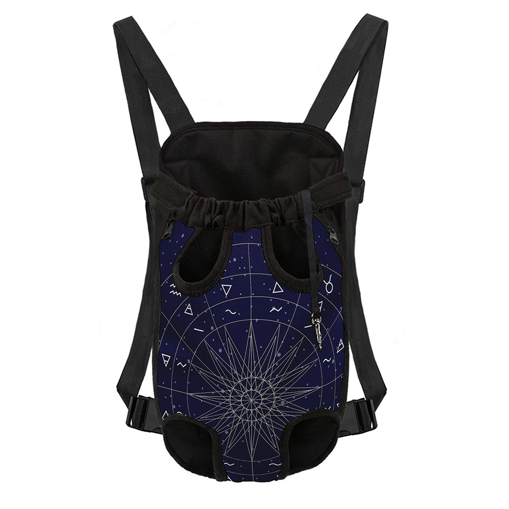 Zodiac Symbols Circle Print Pet Carrier Backpack