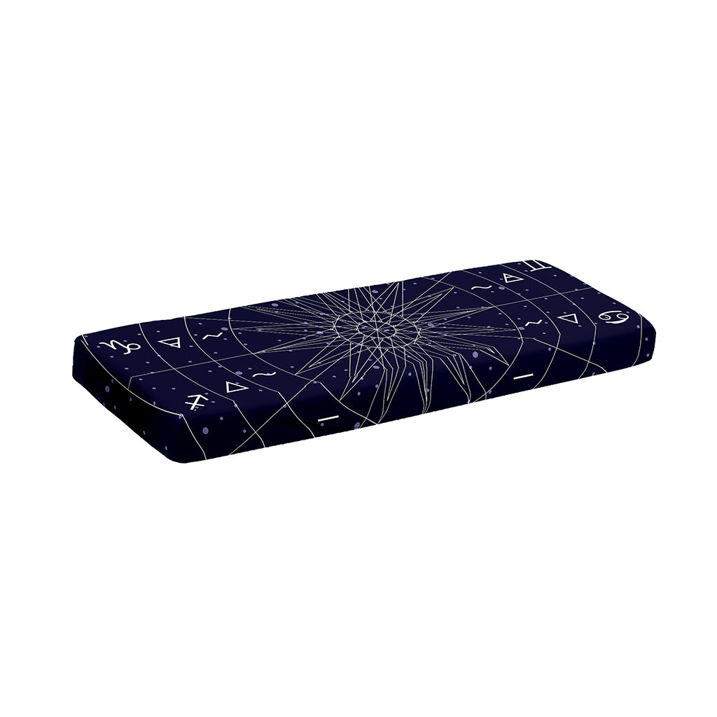 Zodiac Symbols Circle Print Piano Keyboard Cover