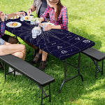 Zodiac Symbols Circle Print Picnic Table Cover