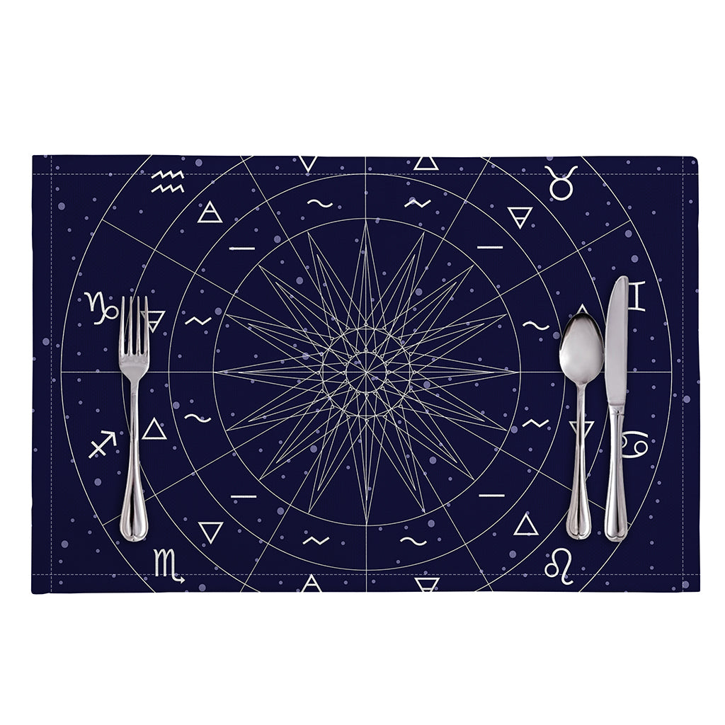 Zodiac Symbols Circle Print Placemat
