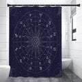 Zodiac Symbols Circle Print Premium Shower Curtain