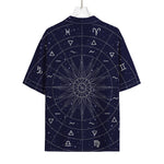 Zodiac Symbols Circle Print Rayon Hawaiian Shirt
