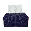 Zodiac Symbols Circle Print Rectangle Tissue Box Cover