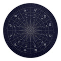 Zodiac Symbols Circle Print Round Blanket