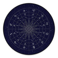 Zodiac Symbols Circle Print Round Floor Mat