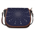 Zodiac Symbols Circle Print Saddle Bag