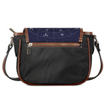 Zodiac Symbols Circle Print Saddle Bag