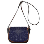 Zodiac Symbols Circle Print Saddle Bag