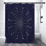 Zodiac Symbols Circle Print Shower Curtain