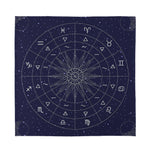 Zodiac Symbols Circle Print Silk Bandana