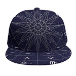 Zodiac Symbols Circle Print Snapback Cap