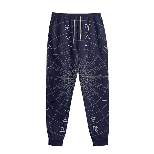 Zodiac Symbols Circle Print Sweatpants