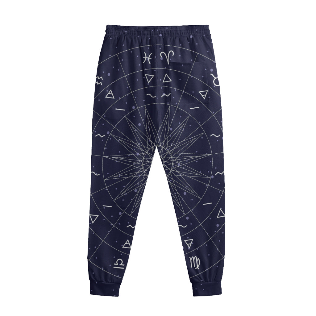 Zodiac Symbols Circle Print Sweatpants