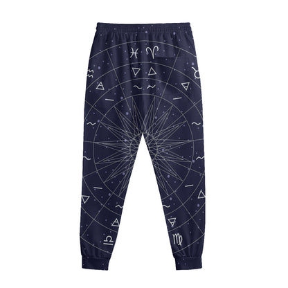 Zodiac Symbols Circle Print Sweatpants