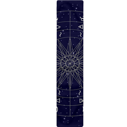 Zodiac Symbols Circle Print Table Runner