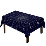Zodiac Symbols Circle Print Tablecloth
