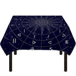 Zodiac Symbols Circle Print Tablecloth