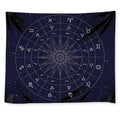 Zodiac Symbols Circle Print Tapestry