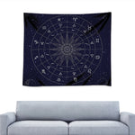 Zodiac Symbols Circle Print Tapestry