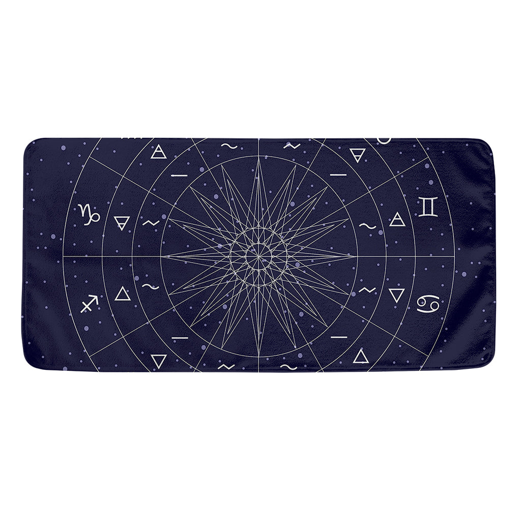 Zodiac Symbols Circle Print Towel