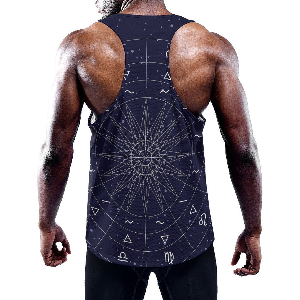 Zodiac Symbols Circle Print Training Tank Top
