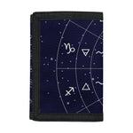 Zodiac Symbols Circle Print Trifold Wallet