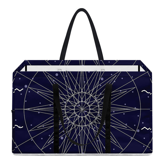 Zodiac Symbols Circle Print Utility Tote Bag
