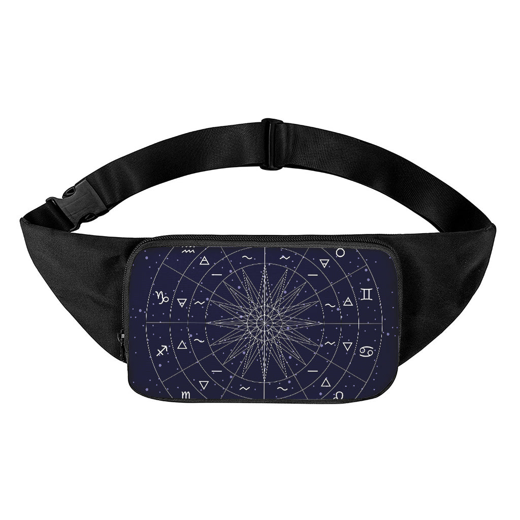 Zodiac Symbols Circle Print Waist Bag